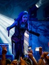 Switzerland, Pratteln - June 30, 2019. The Swedish melodic death metal band Arch Enemy performs a live concert in Pratteln.