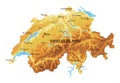 Switzerland relief map Royalty Free Stock Photo