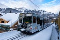 Switzerland`s Snowy Railway cold Station