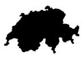 Switzerland State Map Vector silhouette