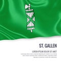 Switzerland state St. Gallen flag.