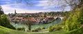 Switzerland. Swiss travel and landmarks .Romantic bridges and canals of Bern capital city Royalty Free Stock Photo