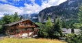 Switzerland travel . most scenic places. beautiful Lauterbrunnen village