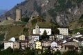 Switzerland, Valais, Saillon city Royalty Free Stock Photo