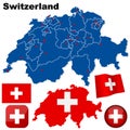 Switzerland vector set. Royalty Free Stock Photo