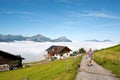 Switzerland walking in the mountains Royalty Free Stock Photo