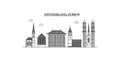 Switzerland, Zurich city skyline isolated vector illustration, icons Royalty Free Stock Photo