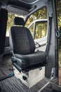 Swivel seat inside a van