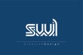SWL Creative Unique Modern Letter Logo Design. Elegant Monogram Logo Design with Decorative Elements and Typography Royalty Free Stock Photo