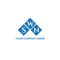 SWN letter logo design on white background. SWN creative initials letter logo concept. SWN letter design Royalty Free Stock Photo