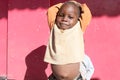 The Swollen belly of an African child