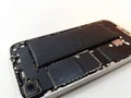 Swollen mobile phone battery - old damaged battery