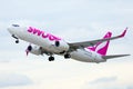 Swoop Airlines Boeing 737-800 take off. Royalty Free Stock Photo