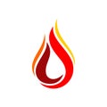 Swoosh Element Red Flame Logo Template Illustration Design. Vector EPS 10 Royalty Free Stock Photo