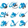 Swoosh symbol Set5 Royalty Free Stock Photo