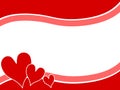 Swoosh Valentine Hearts Border Background 2