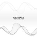 Swoosh wave line certificate abstract background - smooth air smoke border card. Vector illustration