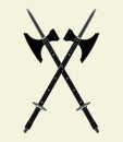 Sword Battle Axe Vector 01 Royalty Free Stock Photo