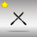 Sword black Icon button logo symbol