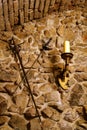 Sword and candlestick Royalty Free Stock Photo