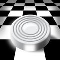 Sword on a chess-board Royalty Free Stock Photo