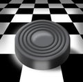 Sword on a chess-board Royalty Free Stock Photo
