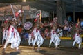 Sword Dancers perform along the streets of Kandy in Sri Lanka during the Esala Perahera.