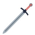 Sword flat illustration on white Royalty Free Stock Photo