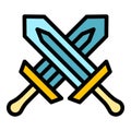 Sword game icon vector flat