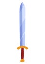 Sword game icon. Vector cartoon game ui symbol. Gui of rpg computer or mobile game