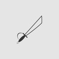 Sword icon flat