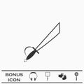 Sword icon flat