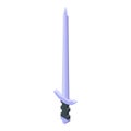 Sword icon isometric vector. Medieval history Royalty Free Stock Photo
