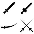 sword icon vector Royalty Free Stock Photo