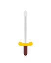Sword isolated. Knights iron weapon. Vector illustration Royalty Free Stock Photo