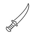 Sword Isolated Vector icon that can be easily modified or edited Royalty Free Stock Photo