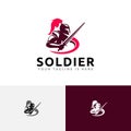 Sword Knight Spartan Soldier Warrior Armour War Mascot Logo Royalty Free Stock Photo