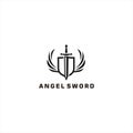 Wing Sword Logo Design Template