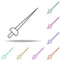 sword outline icon. Elements of Sport in multi color style icons. Simple icon for websites, web design, mobile app, info graphics