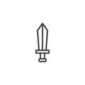 Sword outline icon