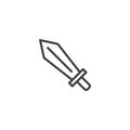 Sword outline icon