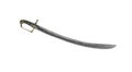 Sword or saber isolated on white background. Royalty Free Stock Photo