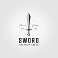 Sword Vintage Logo Icon Vector Illustration Design Royalty Free Stock Photo