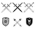 Sword weapon shield arrow viking set