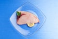 Swordfish with lemon Royalty Free Stock Photo