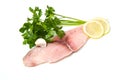 Swordfish with lemon Royalty Free Stock Photo