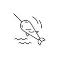 Swordfish line icon concept. Swordfish vector linear illustration, symbol, sign