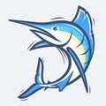 Swordfish sea life vector illustration
