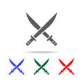 swords icon. Elements in multi colored icons for mobile concept and web apps. Icons for website design and development, app develo Royalty Free Stock Photo