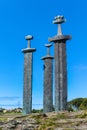 Swords in Rock in Stavanger Royalty Free Stock Photo